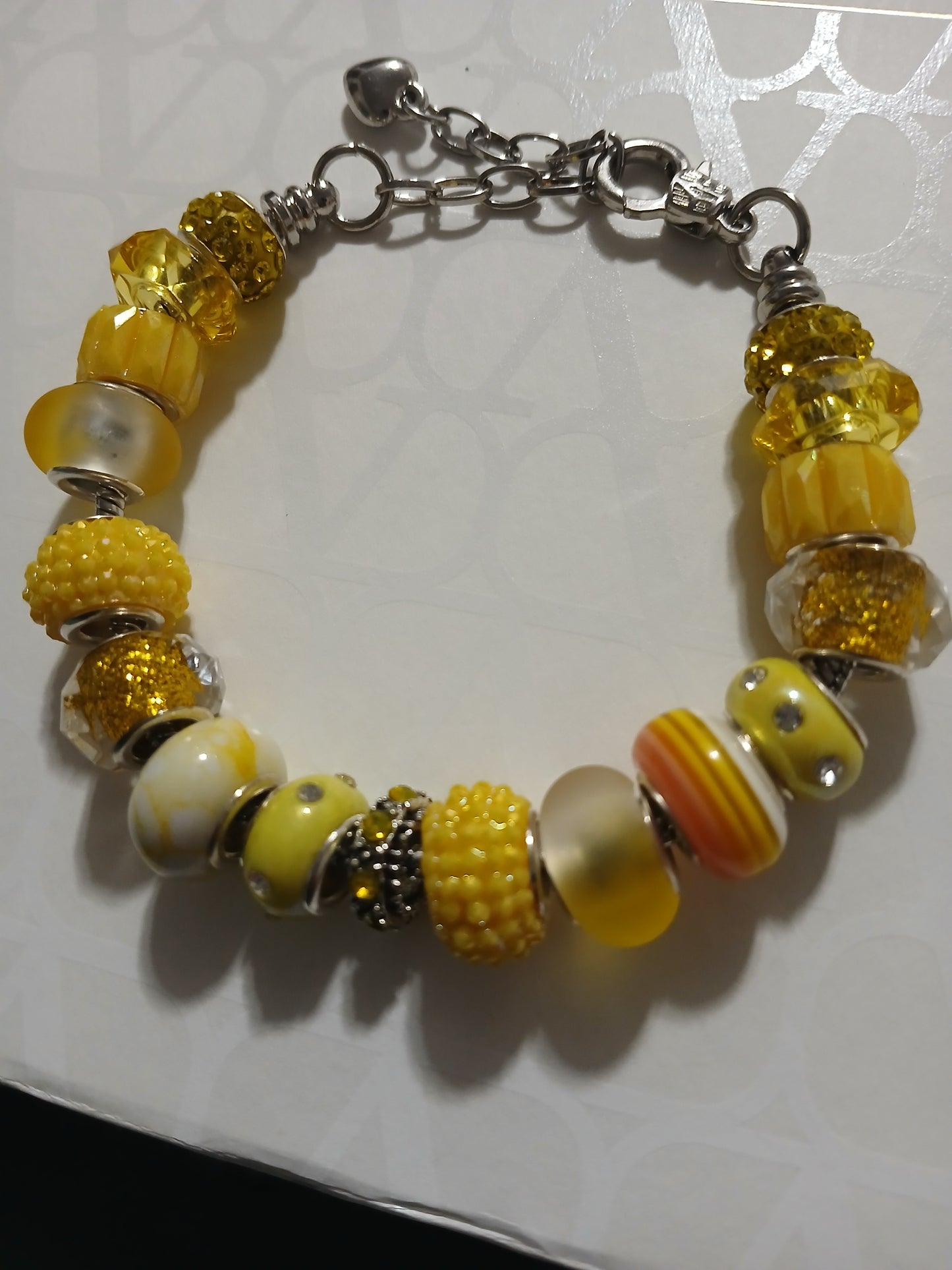 Sunshine Yellow Pandora Style Bracelet