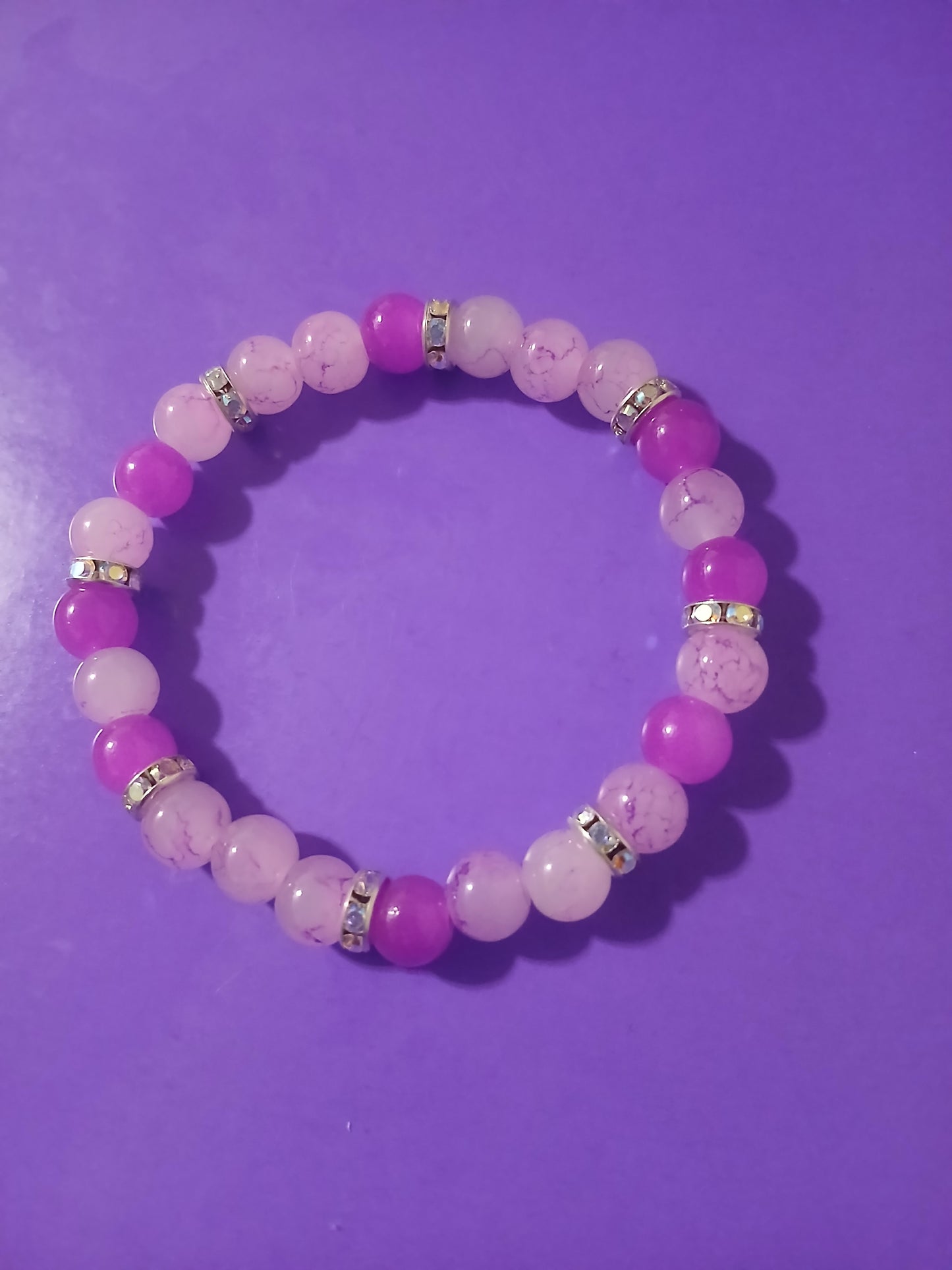 Purple Marble Bling Bracelet