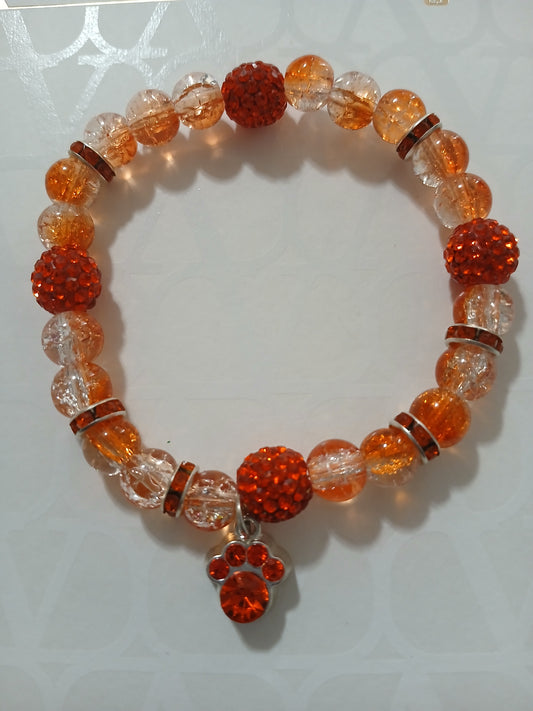 Orange Cream Bling Bracelet