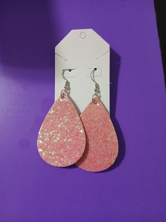 Pink iridescent Sparkling Earrings