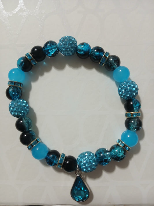 Aqua Blue Bling Bracelet