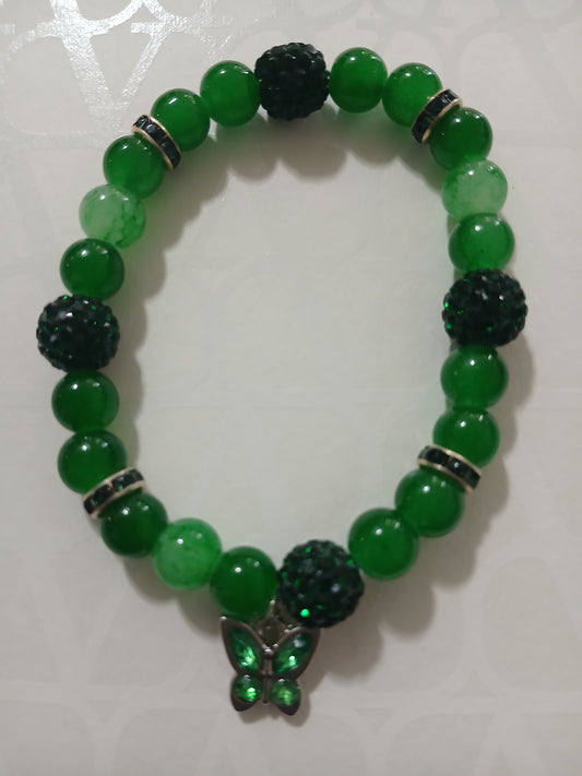 Money Green Bling Bracelet