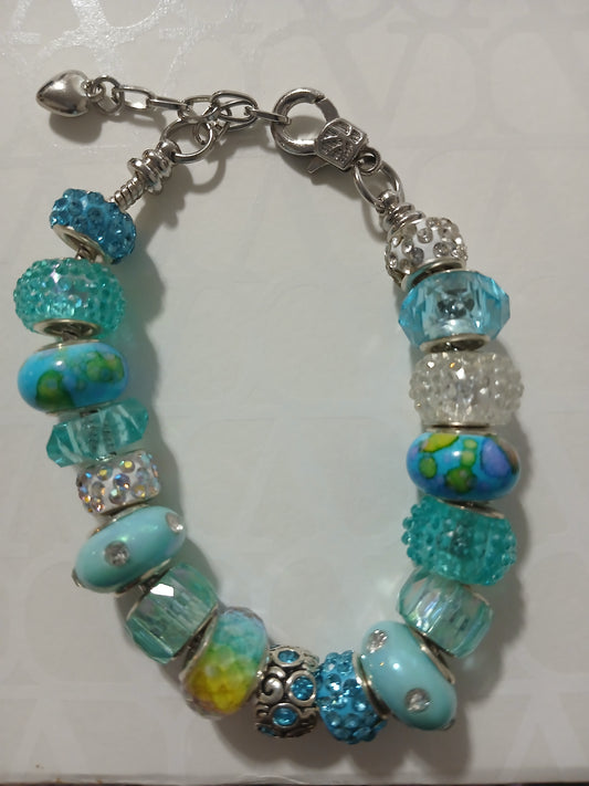 Blue Sky Pandora Style Bracelet