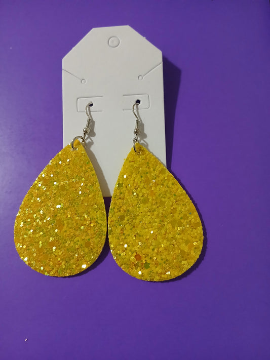 Sunshine Yellow Sparkling Earrings