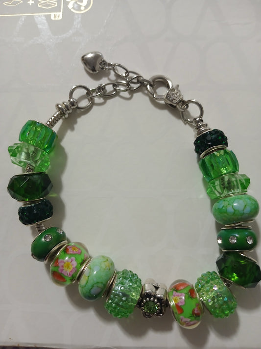 Island Green Pandora Style Bracelet