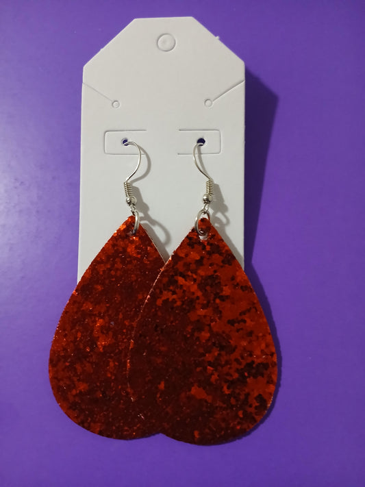 Red Sparkling Earrings