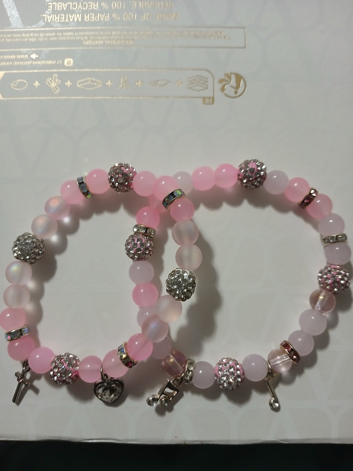 Pretty Pink Bling Combo Bracelet Set