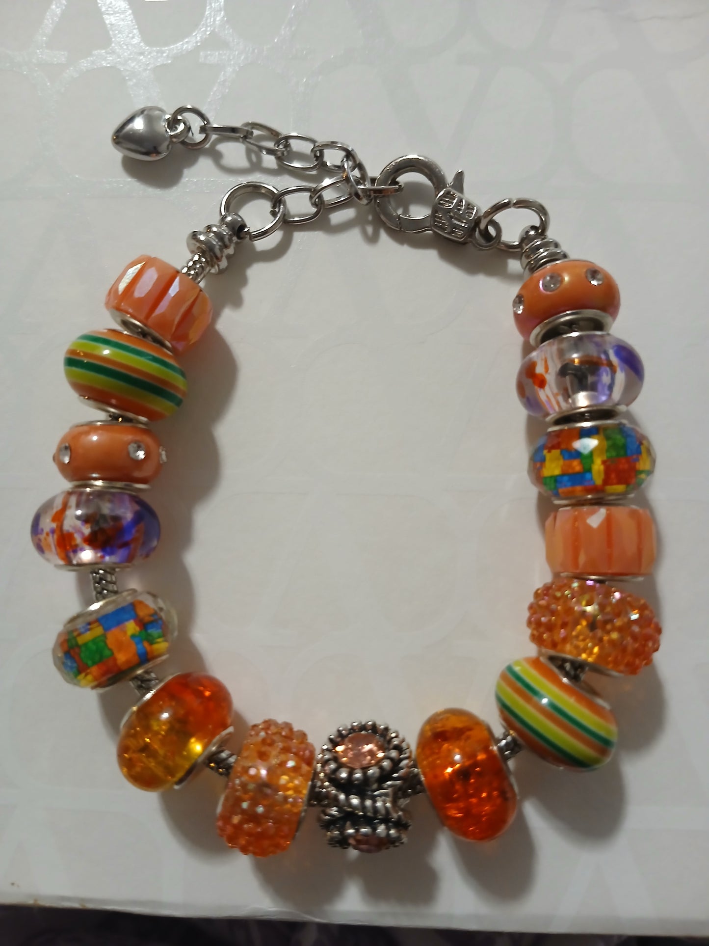 Orange Cream Soda Pandora Style Bracelet