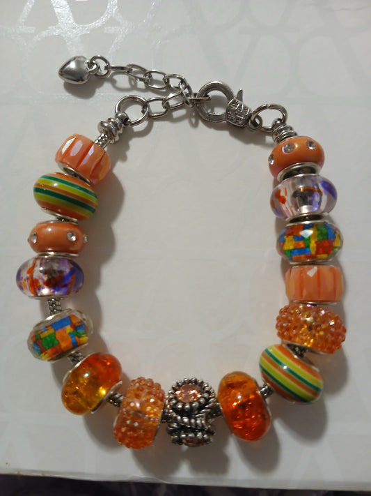 Orange Cream Soda Pandora Style Bracelet