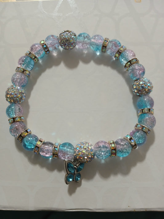 Cotton Candy Bling Charm Bracelet