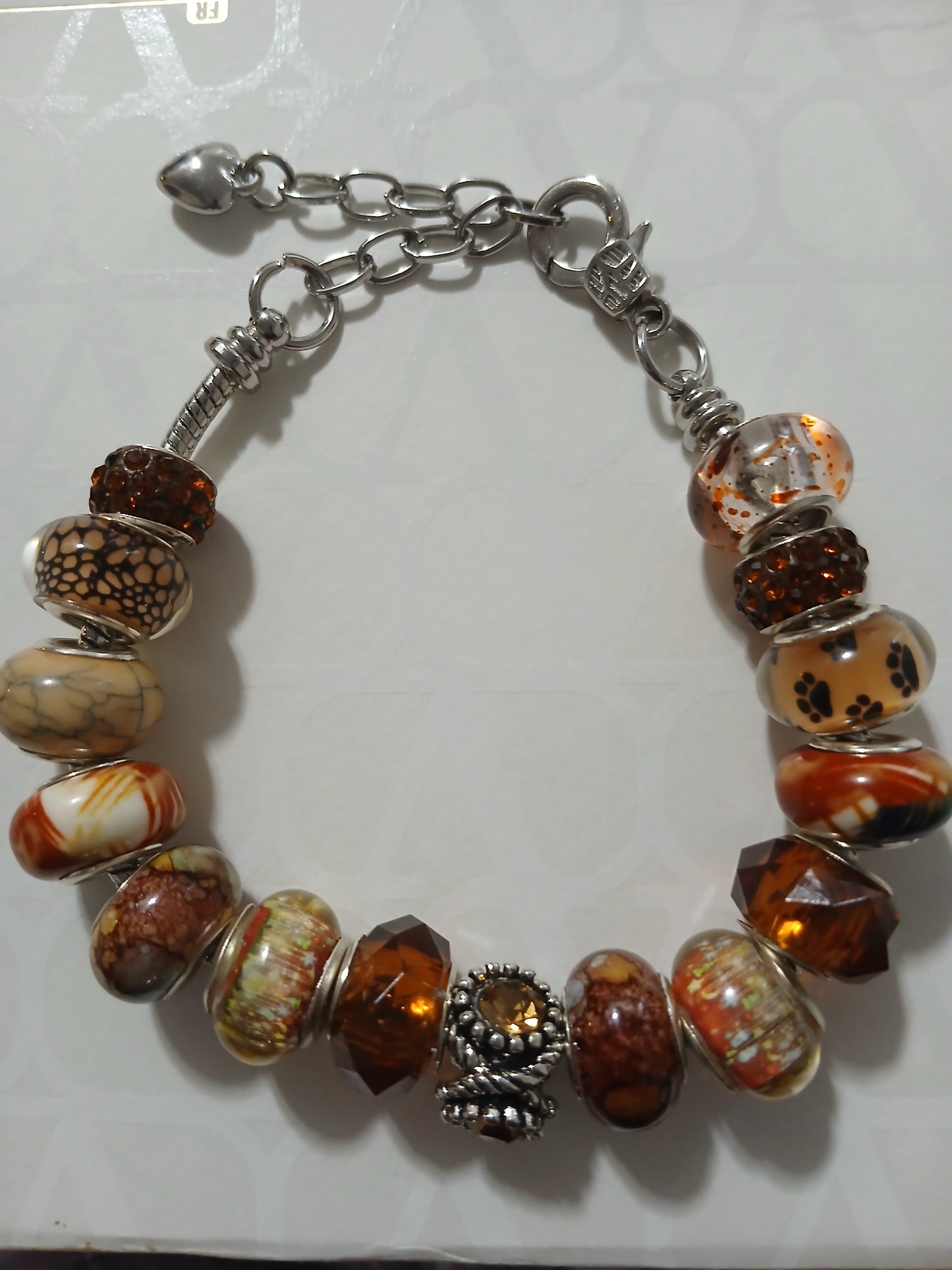 Root Beer  Breeze Pandora Style Bracelet