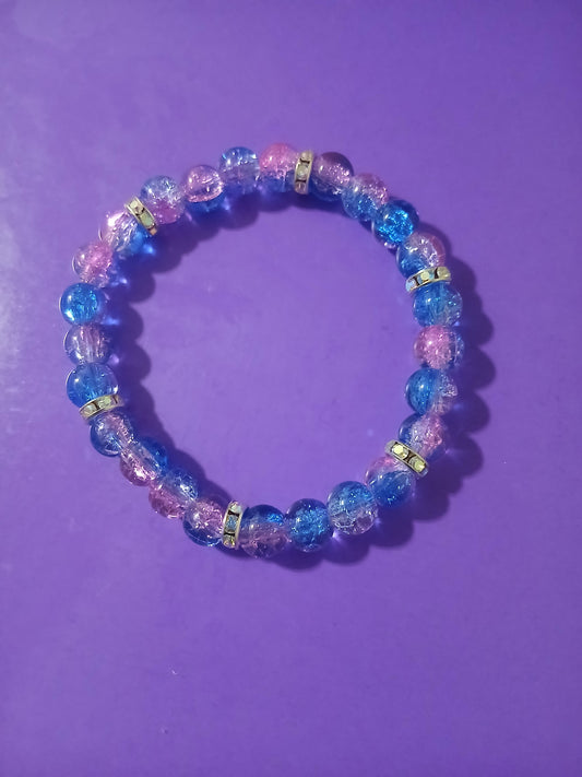Pinky Blue Bling Bracelet