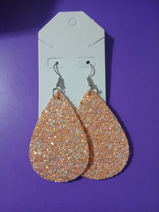 Peach Sparkling Earrings