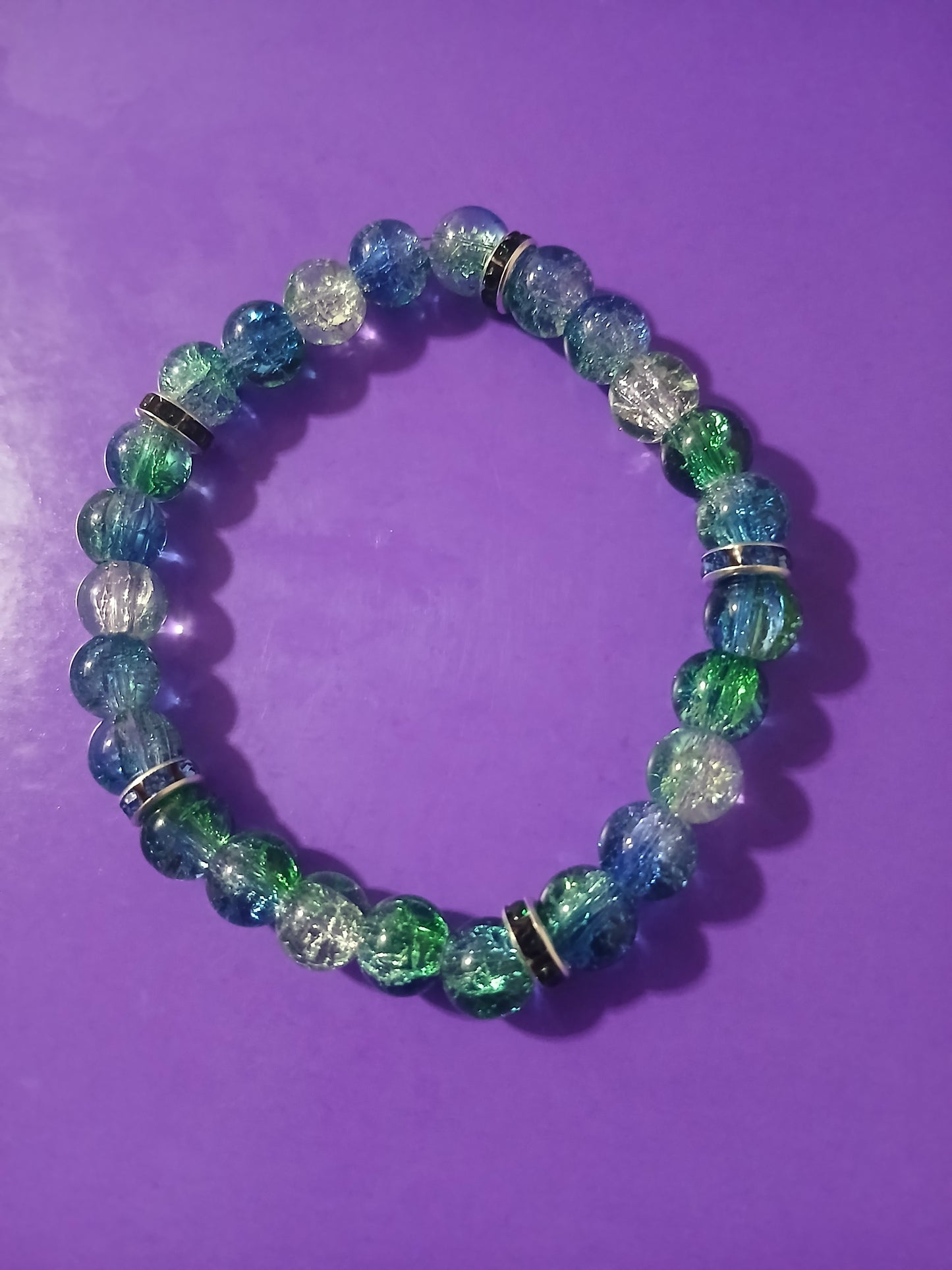 Earthy Bling Glass Bead Bracelet